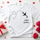 Aangepaste Reizen Vlucht Vrienden Familie Vakantie T-shirt