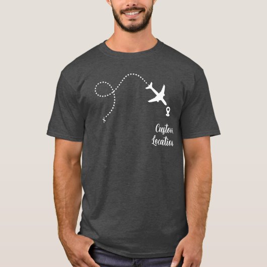 Aangepaste Reizen Vlucht Vrienden Familie Vakantie T-shirt (Voorkant)