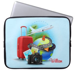 Aangepaste Reiziger Laptop Sleeve