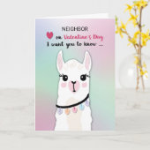 Aangepaste relatie, Buurman Llamas Valentijn's Day Kaart (Gele Bloem)