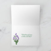 Aangepaste relatie Diepste sympathie voor Violets  Feestdagen Kaart (Binnen)