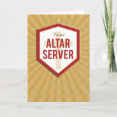 Aangepaste relatie, gefeliciteerd met Altar Server Kaart (Voorkant)