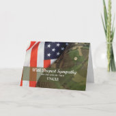 Aangepaste relatie leger militaire soldaat sympath kaart (Voorkant)