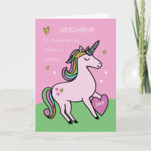 Aangepaste relatie, Magische Unicorn Valentijnsdag Kaart