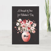 Aangepaste Relatie Mimi Valentijnsdag Boeket Liefd Kaart (Voorkant)
