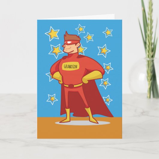Aangepaste Relatie Superhero op Vaderdag Kaart (Voorkant)