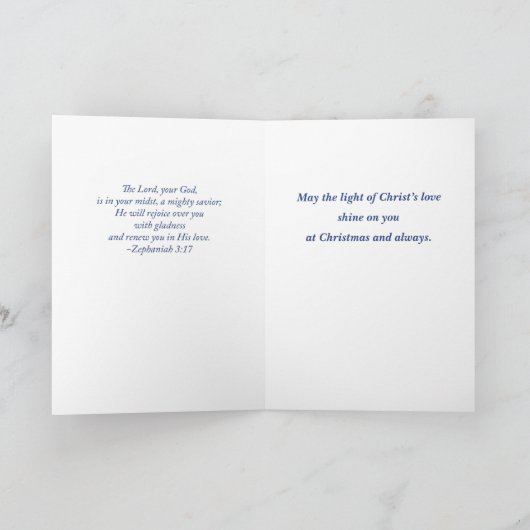 Aangepaste Relatie Vriend Kerstmis Zegeningen Kaart (Binnen)