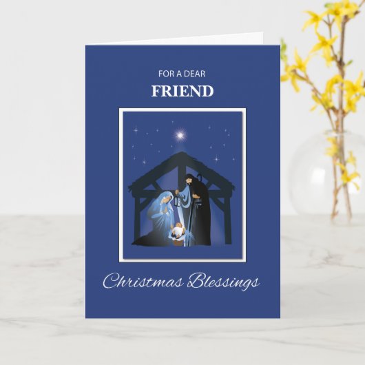 Aangepaste Relatie Vriend Kerstmis Zegeningen Kaart (Gele Bloem)