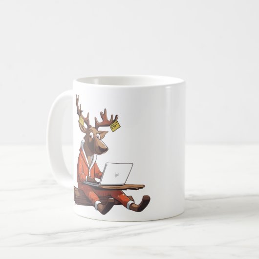 Aangepaste Remote Work Coffee Mok - Wifi Life Art (Voorkant links)