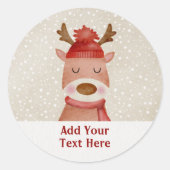 Aangepaste rendierKerst stickers Gift Labels (Voorkant)