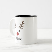 Aangepaste rendierMok Tweekleurige Koffiemok (Voorkant links)