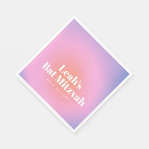 Aangepaste rendy gradiënt lavender Paarse bat Mitz Servet