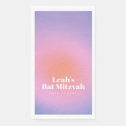 Aangepaste rendy gradiënt lavender Paarse bat Mitz Servet (Voorkant)