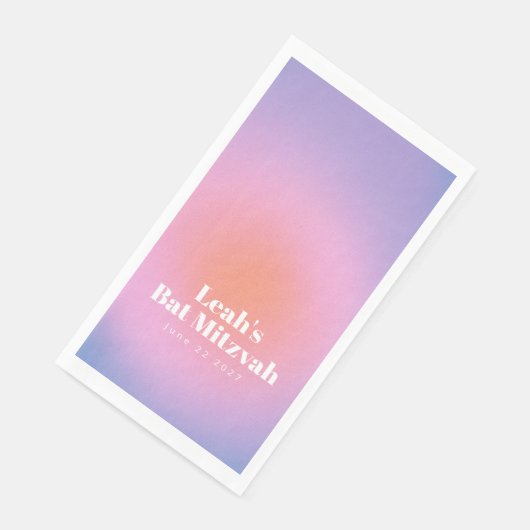 Aangepaste rendy gradiënt lavender Paarse bat Mitz Servet (Hoek)