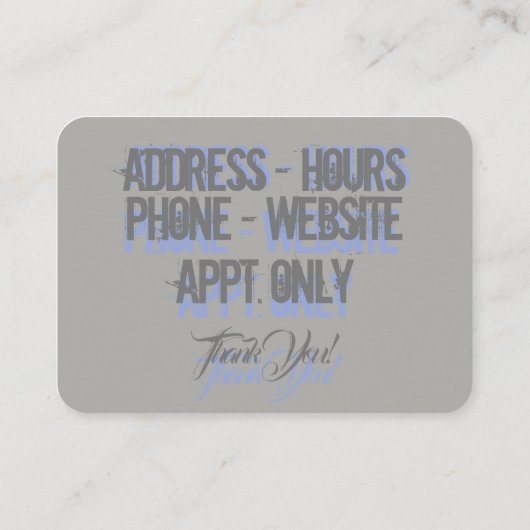 Aangepaste reparatie visitekaartje (Achterkant)