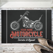 Aangepaste reparatieschop voor motorfietsservice m deurmat