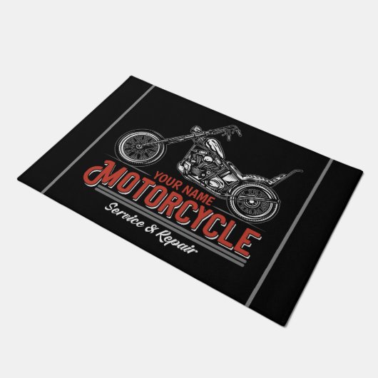 Aangepaste reparatieschop voor motorfietsservice m deurmat (Schuin)