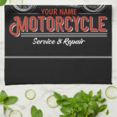 Aangepaste reparatieschop voor motorfietsservice m theedoek (Gevouwen)