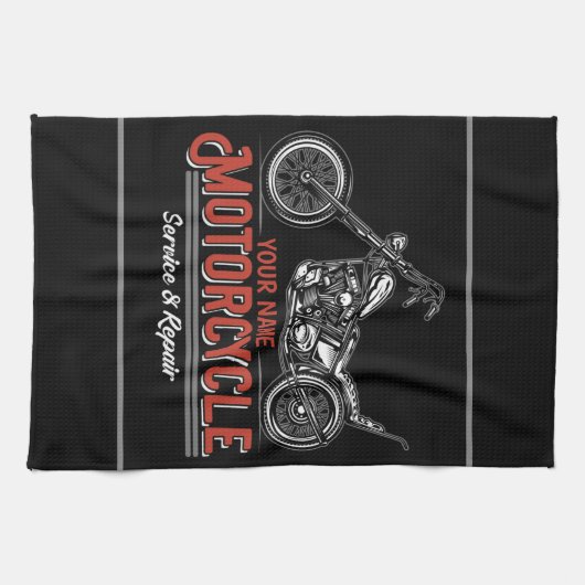 Aangepaste reparatieschop voor motorfietsservice m theedoek (Horizontaal)