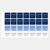 Aangepaste residentiële huis blauw ijzer op kledin labels (Vel)