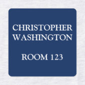 Aangepaste residentiële huis blauw ijzer op kledin labels (Design 1)