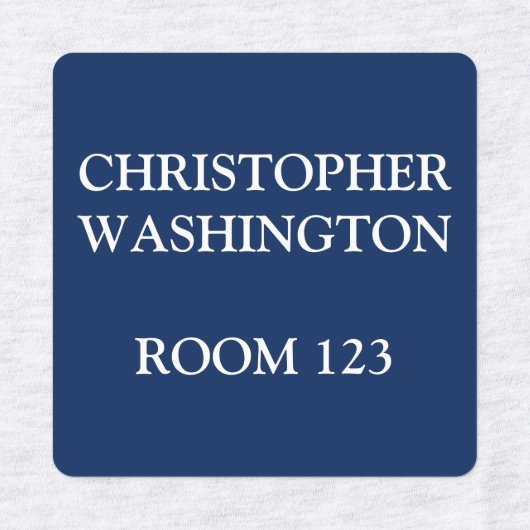 Aangepaste residentiële huis blauw ijzer op kledin labels (Design 1)