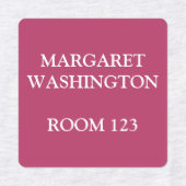 Aangepaste residentiële huis roze ijzer op kleding labels (Design 1)