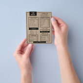 Aangepaste restaurant menukaart Flyer (Hand)