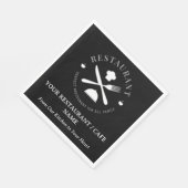 Aangepaste restaurant of café of diner zwart servet (Hoek)