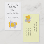 Aangepaste Restaurant Servies Visitekaartje Sjablo (Voorkant / Achterkant)