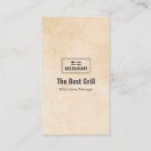 Aangepaste restaurantkaart | Zwarte moderne foto Visitekaartje (Achterkant)