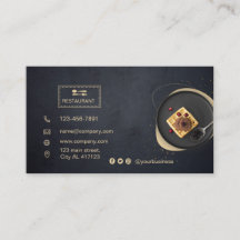 Aangepaste restaurantkaart | Zwarte moderne foto