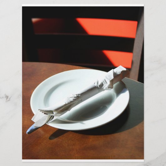 Aangepaste restaurantreclame/menubrochure (Achterkant)