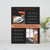 Aangepaste restaurantreclame/menubrochure (Staand voorkant)