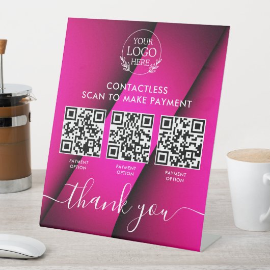 Aangepaste Retail voetstuk teken met multi-QR-code Reclamebord Met Voetstuk (Insitu)