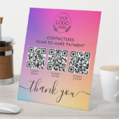Aangepaste Retail voetstuk teken met multi-QR-code Reclamebord Met Voetstuk (Insitu)
