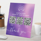Aangepaste Retail voetstuk teken met multi-QR-code Reclamebord Met Voetstuk (Insitu)