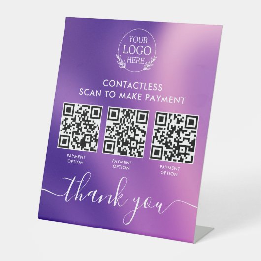 Aangepaste Retail voetstuk teken met multi-QR-code Reclamebord Met Voetstuk (Voorkant)