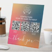 Aangepaste Retail voetstuk teken met multi-QR-code Reclamebord Met Voetstuk (Insitu)