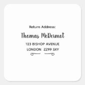 Aangepaste retour adres Stickers UK (Voorkant)