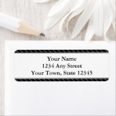 Aangepaste retour adreslabels - Zwart-wit Etiket (Insitu)