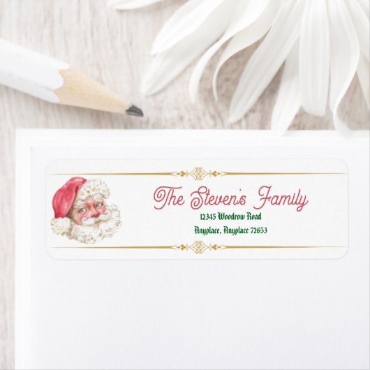 Aangepaste  retouradres Label Santa Clause (Insitu)