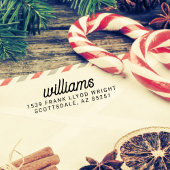 Aangepaste retouradres stempel Script Achternaam