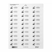 Aangepaste retouradreslabels met zwart slanglogo etiket (Full Sheet)