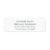 Aangepaste retouradreslabels sjablonen klassiek etiket (Voorkant)