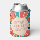 Aangepaste Retro 40e Verjaardagsfoto Blikjeskoeler (Blikje Voorkant)