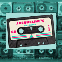 Aangepaste retro 80 muziekmix 60e verjaardag