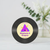 Aangepaste retro 80s Faux vinyl Record slaat de da Kaart (Staand voorkant)