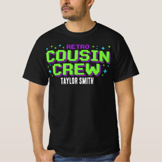 Aangepaste Retro 8-Bit Neef Crew Matching Gamer T-shirt