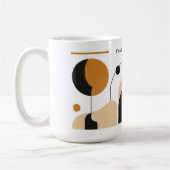 Aangepaste Retro Abstracte Moderne Koffiemok (Links)